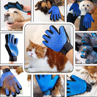 Pet Hair Remover Shower Gloves Puppy Cats Bath Brush Cleaning Silicone Comb