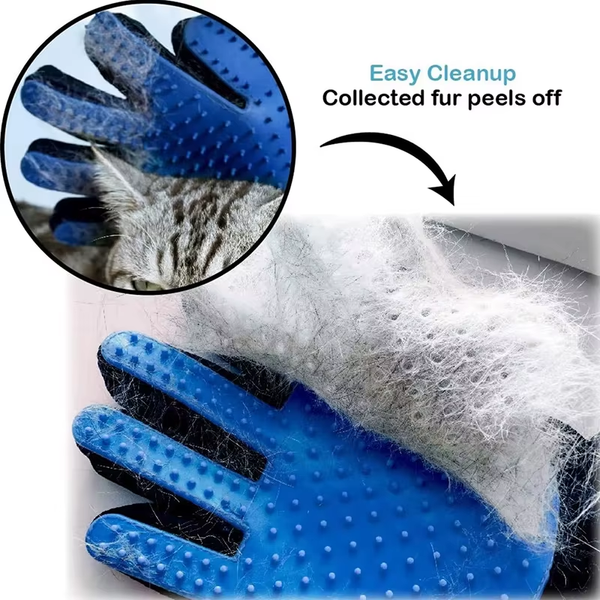 Pet Hair Remover Shower Gloves Puppy Cats Bath Brush Cleaning Silicone Comb