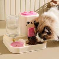 Automatic Pet Feeder Removable Household Convenient Food Container Water Dispenser for Kitten