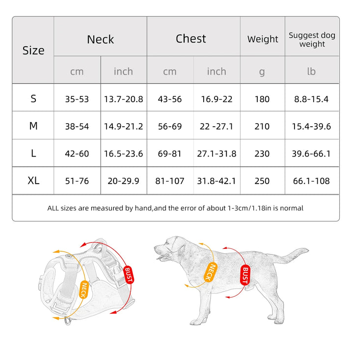Adjustable No-Pull Reflective Dog Harness for Medium to Large Breeds 